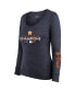 ფოტო #2 პროდუქტის Women's Navy Houston Astros 2022 World Series Champions Long Sleeve Tri-Blend Scoop Neck T-shirt