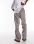 Фото #2 товара Topman straight linen blend trousers in stone