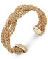 Фото #1 товара Gold-Tone Roped Braided Cuff Bracelet