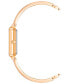Women's Rose Gold-Tone Solid Bangle Watch, 22X27mm