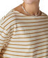 ფოტო #4 პროდუქტის Women's Breton Striped Cotton Long-Sleeve T-Shirt