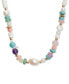 Фото #1 товара Lucky Brand gold-Tone Multicolor Mixed Stone Beaded Collar Necklace, 15-1/2" + 3" extender
