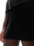 Fashionkilla stretch cord mini skirt co-ord in black