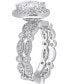 ფოტო #5 პროდუქტის Moissanite Halo Bridal Set (2-1/2 ct. t.w.) in 10k White Gold