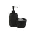 Фото #1 товара Дозатор мыла для дома Home ESPRIT Чёрный Смола ABS 15 x 8,7 x 18,5 cm
