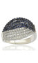 ფოტო #2 პროდუქტის Suzy Levian Sterling Silver Cubic Zirconia Pave Weave Ring