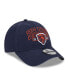 Фото #3 товара Men's Navy Chicago Bears Outline 9FORTY Snapback Hat