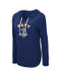 ფოტო #2 პროდუქტის Women's Navy Navy Midshipmen My Lover Lightweight Hooded Long Sleeve T-shirt