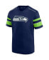 Фото #2 товара Men's DK Metcalf College Navy Seattle Seahawks Hashmark Name Number V-Neck T-shirt