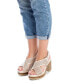 ფოტო #8 პროდუქტის Women's Cross Strap Heeled Sandals By