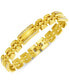 ფოტო #1 პროდუქტის Men's Diamond Two-Tone Link Bracelet (1/2 ct. t.w.) in Stainless Steel and Yellow Ion-Plate