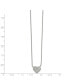 ფოტო #2 პროდუქტის CZ Heart 17 inch Cable Chain Necklace