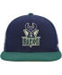 ფოტო #3 პროდუქტის Men's Navy, Green Milwaukee Bucks 30th Anniversary Hardwood Classics Grassland Fitted Hat