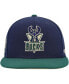 Фото #3 товара Men's Navy, Green Milwaukee Bucks 30th Anniversary Hardwood Classics Grassland Fitted Hat