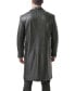 ფოტო #3 პროდუქტის Men Classic Leather Long Walking Coat - Short