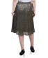 Petite Plisse Metallic Belt Lurex Mesh Skirt