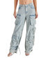 ფოტო #1 პროდუქტის Women's Duo Denim Cotton Cargo Pants