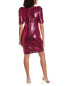 Rene By Rene Ruiz Sequin Sheath Dress Women's Pink 2