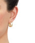 Wide Width Patterned Small Hoop Earrings in 10k Gold, 1"
