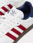 Фото #2 товара adidas Originals Samba OG trainers in white and oxblood