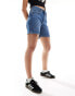 Lee Rider bermuda straight fit denim shorts in mid wash