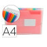 LIDERPAPEL Folder bellows classifier 42159 polypropylene A4 tte 2 spaces spectrafile cards 13 department
