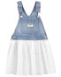 Фото #5 товара Baby Denim Eyelet Jumper Dress 24M