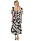 ფოტო #2 პროდუქტის Women's Cotton Tie-Neck Dress