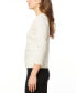 ფოტო #3 პროდუქტის Women's Pointelle-Striped Scoop-Neck Cardigan, Regular & Petites