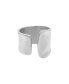 Silver-Plated Tall Open Band Ring