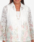 Фото #4 товара Women's English Garden Floral Border Lace Two in One Top with Necklace