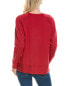 Stateside Softest Fleece Raglan Side Slit Sweatshirt Women's Red Xs