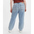 Фото #2 товара Levi's Women's Plus Size Mid-Rise '94 Baggy Straight Jeans - Light Indigo Worn