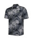 Men's Black Philadelphia Eagles Big and Tall Bahama Coast Luminescent Fronds Camp IslandZone Button-Up Shirt