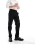 River Island slim fit tailored trousers in black