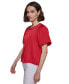 Women's Grommet Puff-Sleeve Top