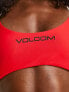 Volcom CoCo Ho cut out swimsuit in red and black