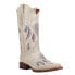 Ferrini Dreamer Embroidered Square Toe Cowboy Womens Off White Casual Boots 849 6.5 - фото #2