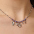 Beautiful steel necklace with Chakra beads and charms BHKN085