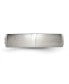 ფოტო #3 პროდუქტის Stainless Steel Brushed with CZ Half Round 5.5mm Band Ring