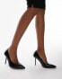 Topshop Wide Fit Erin patent court shoe in black