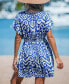 Фото #3 товара Women's V-Neck Dolman Sleeve Mini Beach Dress