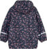 Regenjacke mit Blumen-Muster, blau & rosa, Gr. 98/104, 1 St