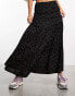 Фото #1 товара Daisy Street low rise tiered boho maxi skirt in micro ditsy print