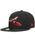 Фото #2 товара Men's Black Richmond Flying Squirrels Authentic Collection Team Home 59FIFTY Fitted Hat