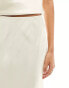 Фото #4 товара Forever New ruched satin co-ord midi skirt in butter bean ivory