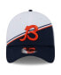 Фото #3 товара Men's White, Navy Chicago Bears 2023 Sideline 39THIRTY Flex Hat