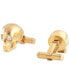 Gold-Tone IP Stainless Steel 3D $kull Cuff Links