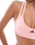 adidas Performance Aeroimpact luxe training light-support bra in pink