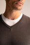 Фото #5 товара Свитер мужской DeFacto Premium Regular Fit V образным вырезом